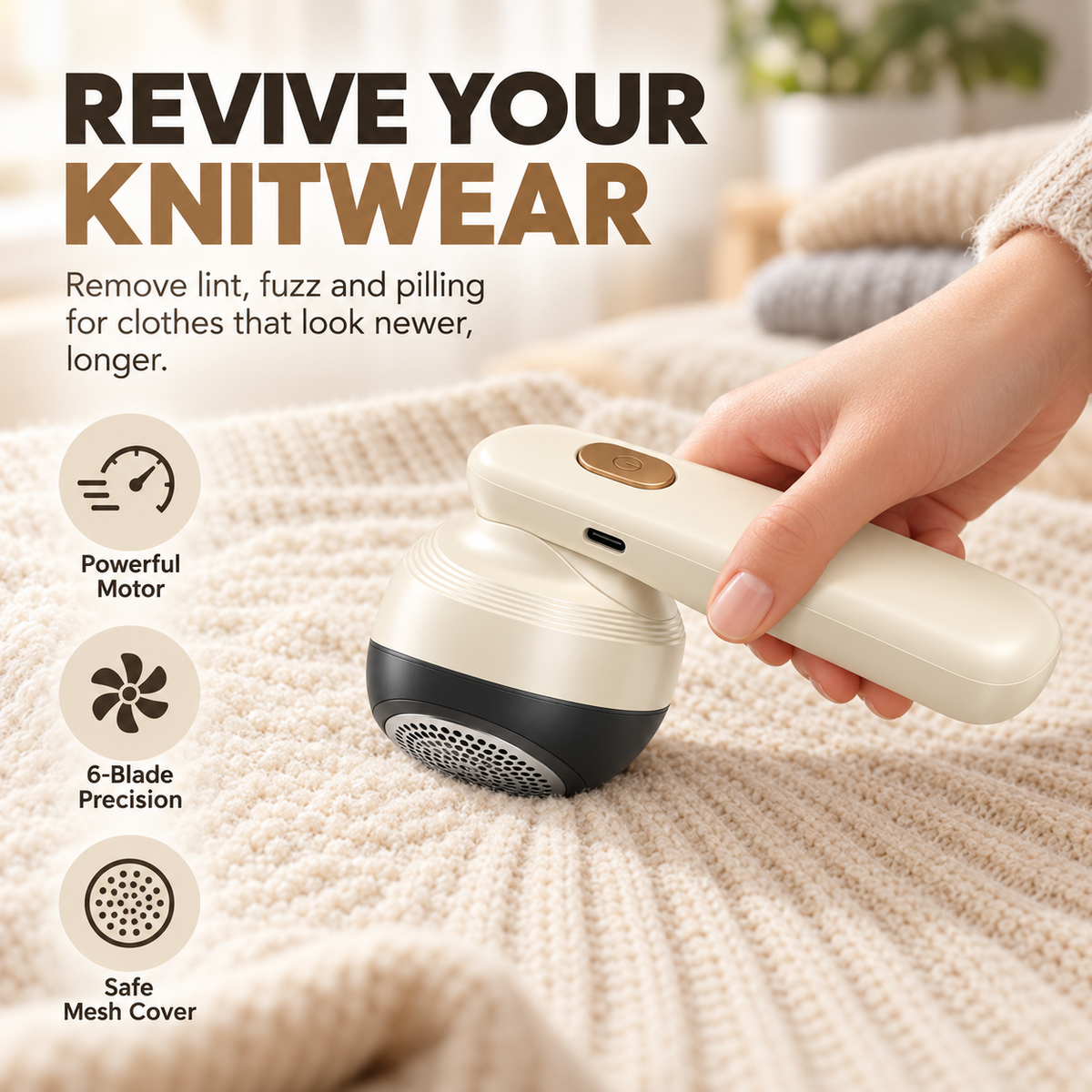 Rechargeable Fabric Shaver