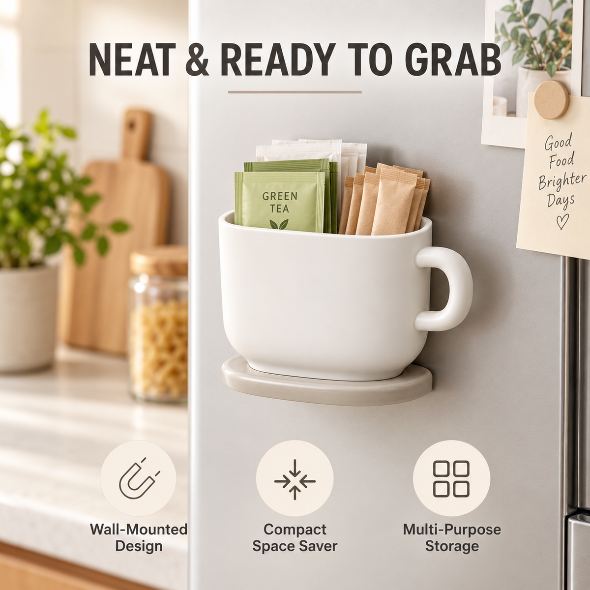 Magnetic Wall Storage Bin